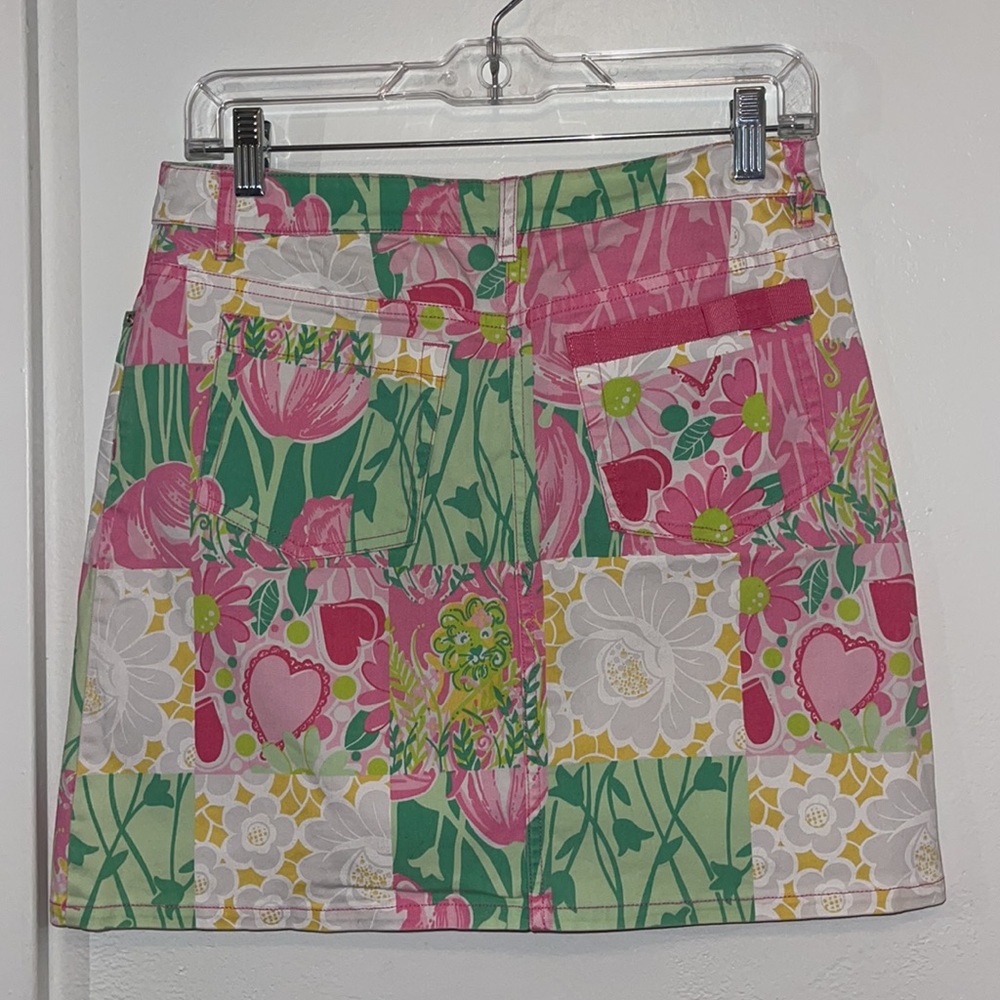 Lilly Pulitzer A-Line Patchwork Skirt - Size 2 - Picture 2 of 5